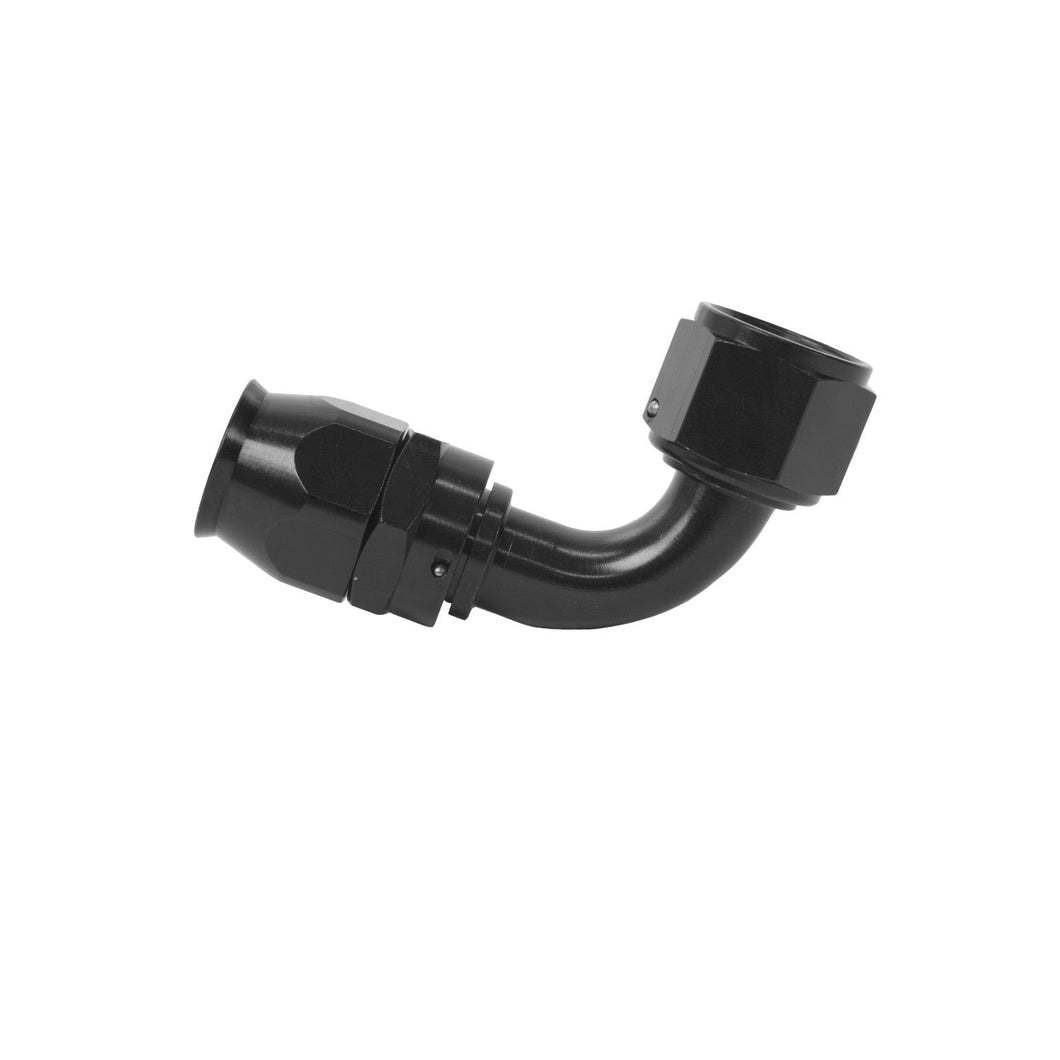 Aeromotive 15361 Hose End, PTFE, AN-12, 90Â°, Black Anodized
